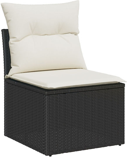 Garten- und Outdoor-Möbelsets 7 Stück Schwarz mit Kissen