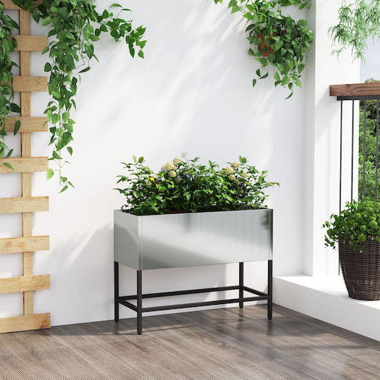 vidaXL Pot Metallic 60x26x45cm.