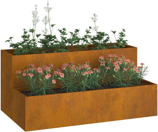 vidaXL Garden Pot Metallic 100x60x45cm.