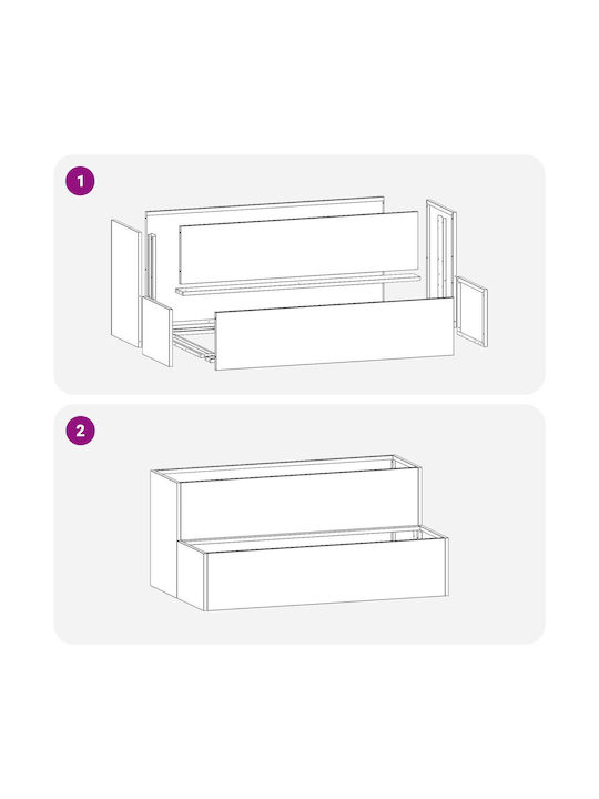 vidaXL Γλάστρα Μεταλλική Καφέ 100x60x45εκ.