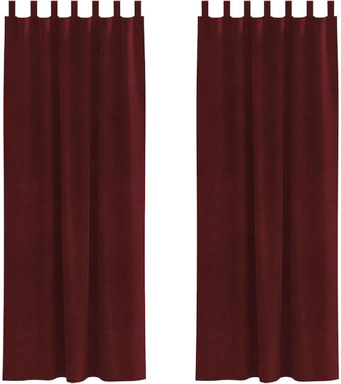 vidaXL Set Perdele Cu Bretele Negre 140x245cm