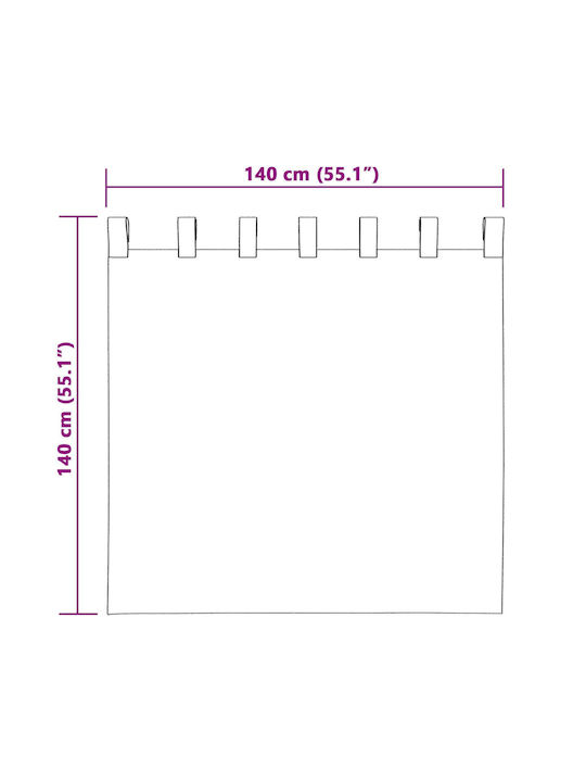 vidaXL Set of Pink Blackout Window Curtains with Tab Top 140x140cm