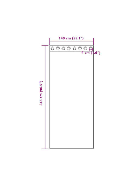 vidaXL vidaXL Set Vorhänge Verdunkelung Fenster mit Grommet Gelbe 140x245cm