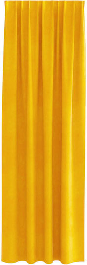 vidaXL Set Perdele Cu Coafură Galbene 140x225 cm