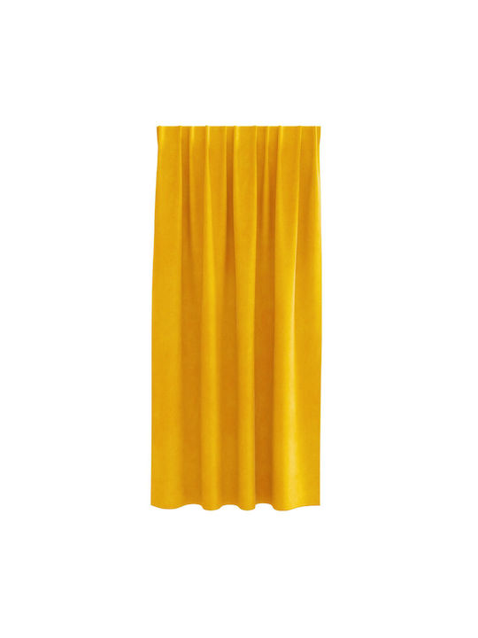 vidaXL Set Curtains Blackout with Pencil Pleat Yellow 140x175cm