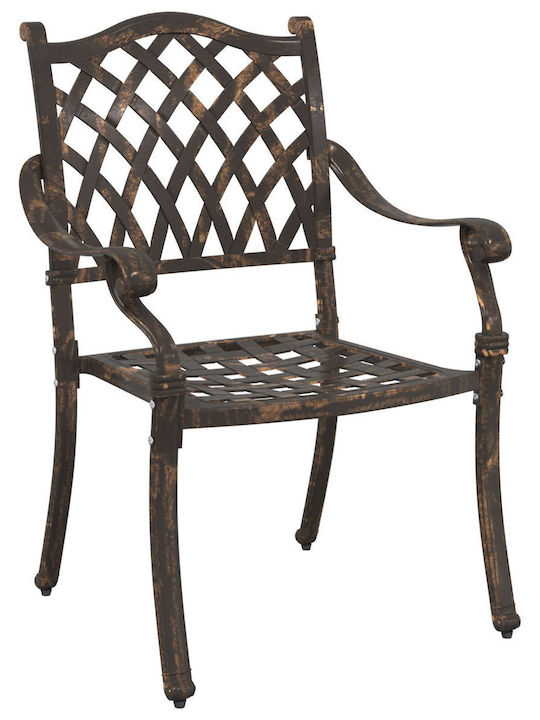 Dining Room Set for Small Outdoor Spaces 3 Pieces Bronze