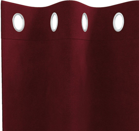 vidaXL Set Vorhänge Fenster mit Grommets Burgundisch 140x140cm