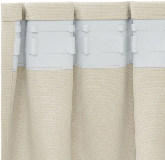 vidaXL Set Vorhänge mit Bleistiftfalten Beige 140x225cm