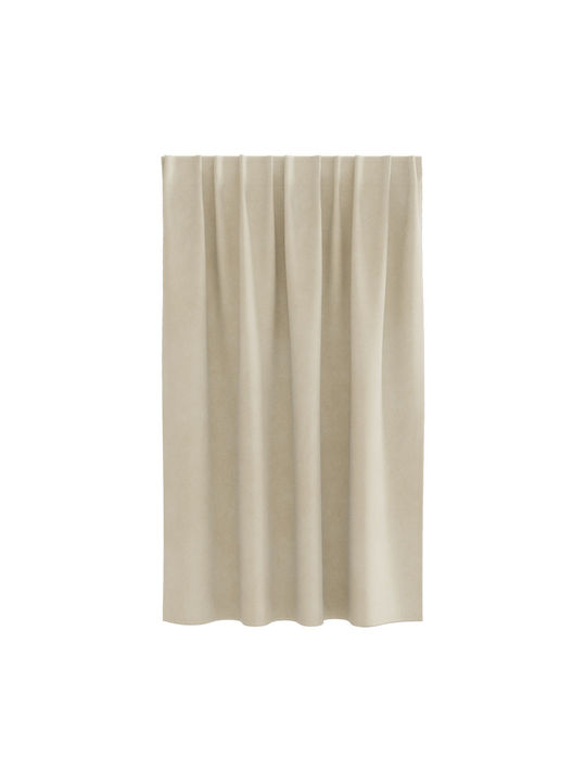 vidaXL Set Of Beige Blackout Curtains With Pencil Pleat 140x140cm