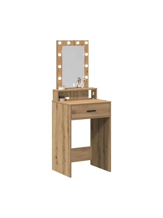 Тоалетна за грим Дървена Artisan Oak с Огледало 50x41x140бр