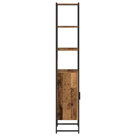 vidaXL Dulap Coloană pentru Baie Pardoseală M33xB33xY185.5cm Lemn Natural