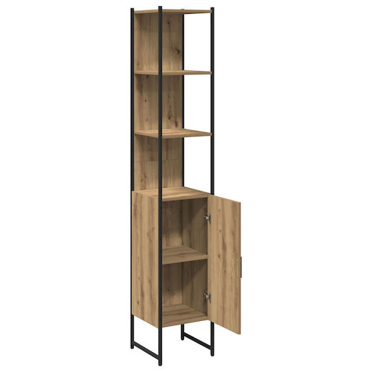 vidaXL Coloană pentru baie pentru pardoseală M33xB33xY185.5cm Stejar