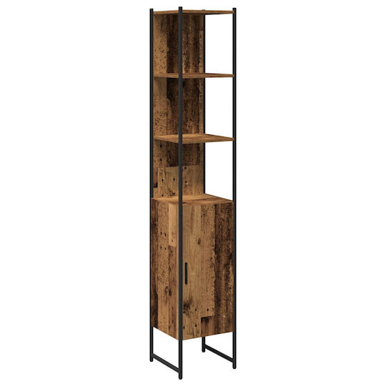 vidaXL Dulap Coloană pentru Baie Pardoseală M33xB33xY185.5cm Lemn Natural