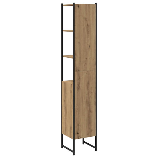 vidaXL Coloană pentru baie pentru pardoseală M33xB33xY185.5cm Stejar