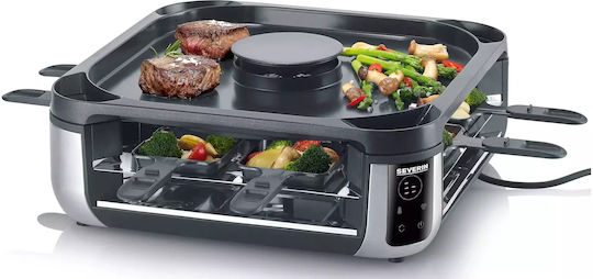Severin Tabletop Electric Grill Raclette Smooth Plate 1900W with Adjustable Thermostat