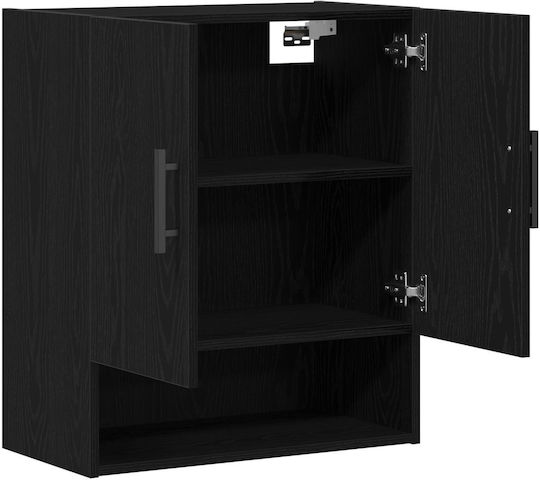Dulap Suspendat pentru Sufragerie din Lemn Negru Stejar 60x31x70cm