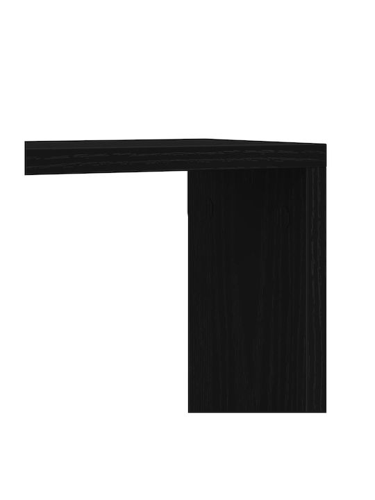 Ράφι Τοίχου Μαύρης Δρυς 90x15x119.5εκ.
