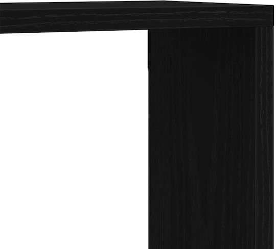 Wandregal aus schwarzer Eiche 90x15x119,5cm