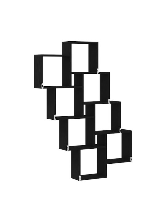 Ράφι Τοίχου Μαύρης Δρυς 90x15x119.5εκ.