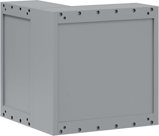 Wall Living Room Cabinet Made of Metal Red 55x55x55cm