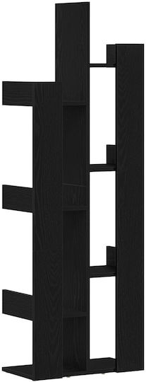 Bibliothek Schwarz Eiche 48x25.5x140cm