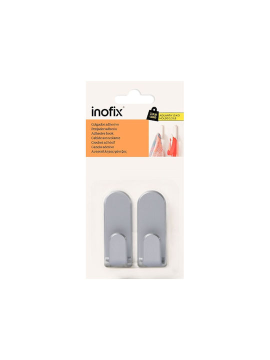 Inofix Single Wall-Mounted Bathroom Hook Gray