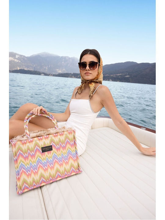 Sorena Handmade Cecilia Fabric Multicolour Beach Bag