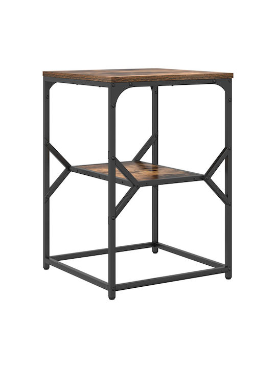 Square Side Table from Solid Wood Dark Oak M41xW40xH60cm