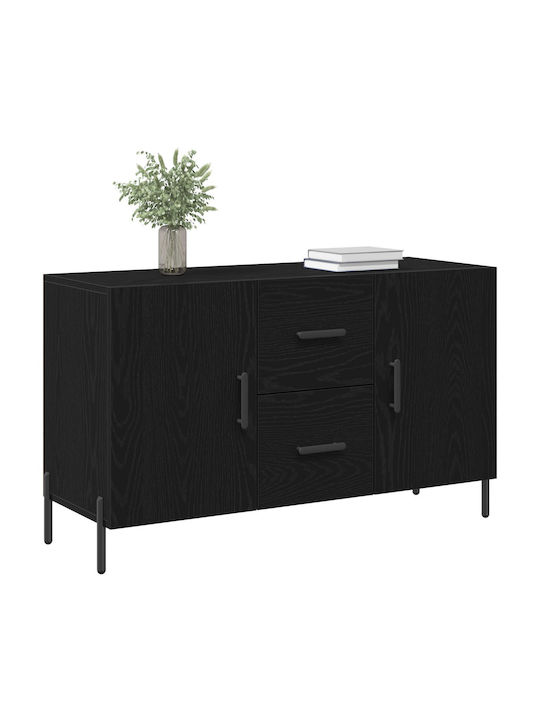 Bufet din Lemn Masiv Negru 100x36x60cm