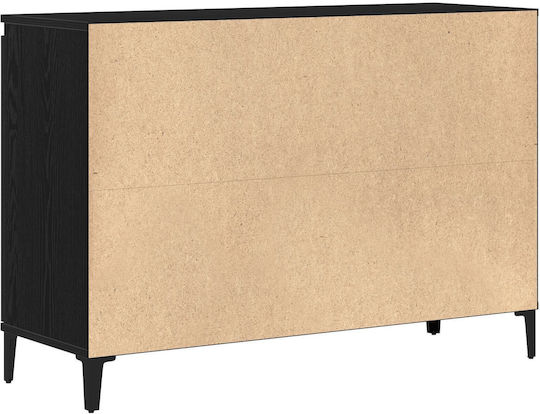 Μπουφές από Μασίφ Ξύλο Μαύρο Δρυς 104x35x70cm