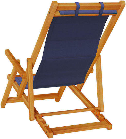 vidaXL Καρέκλα Παραλίας Μπλε 97x61.5x110εκ. Σετ 2τμχ