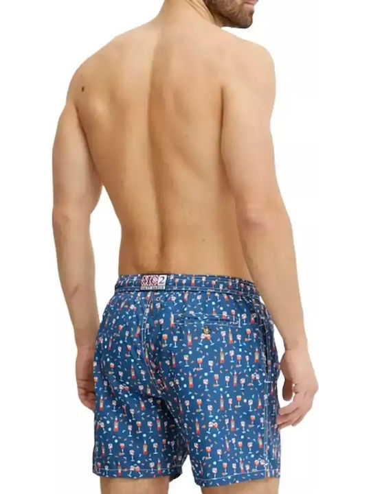 Lighting Micro Fantasy Men's Swimwear Shorts Blue with Patterns