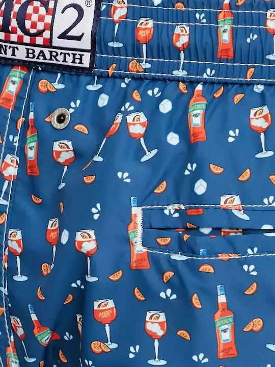 Lighting Micro Fantasy Men's Swimwear Shorts Blue with Patterns