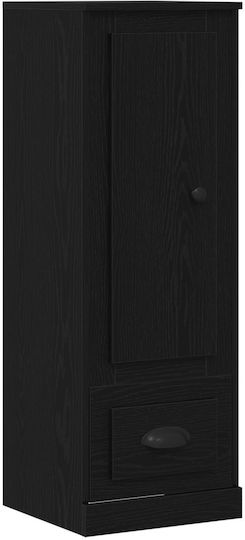Мебели за съхранение дървен с чекмеджета и огледало Black Oak 132x35.5x103.5см
