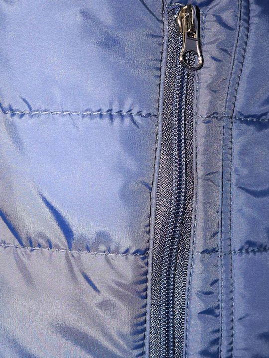 Sleeveless Jacket Puffer Navy Blue