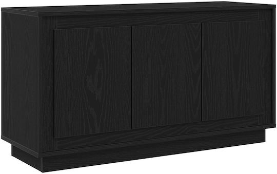 Sideboard made of Wood Black Velvet-Black Metal 102x35x55cm