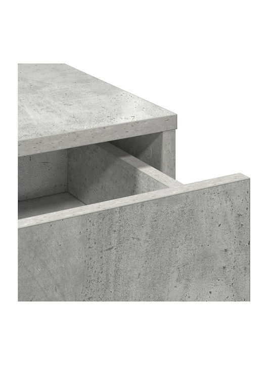 Bodenstehende Schminktisch Schlafzimmer Holz Grau Beton mit Spiegel 100x41x140cm