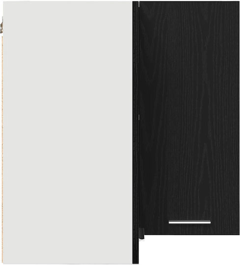 Dulap de Colț pardoseală Μαύρο Δρυς 57x57x60buc