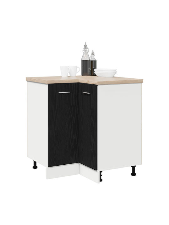 Corner Cabinet Floor Black Oak 75.5x75.5x81.5cm