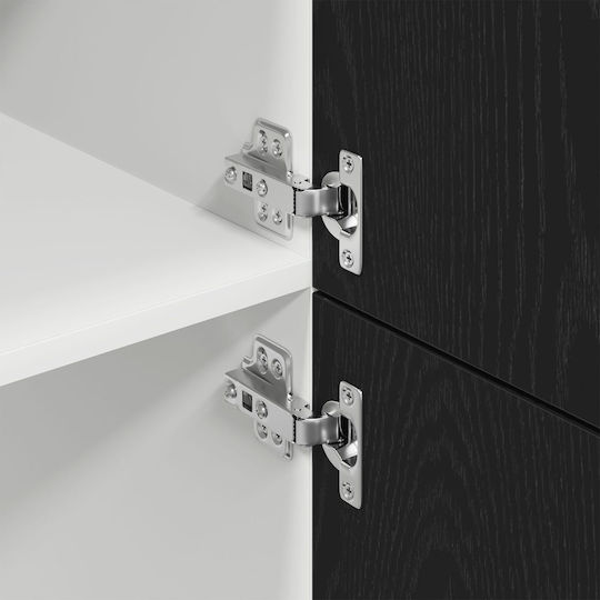 Ντουλάπι Ψυγείου Μαύρη Δρυς 60x57x207εκ.