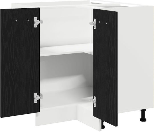 Corner Cabinet Floor Black Oak 75.5x75.5x81.5cm