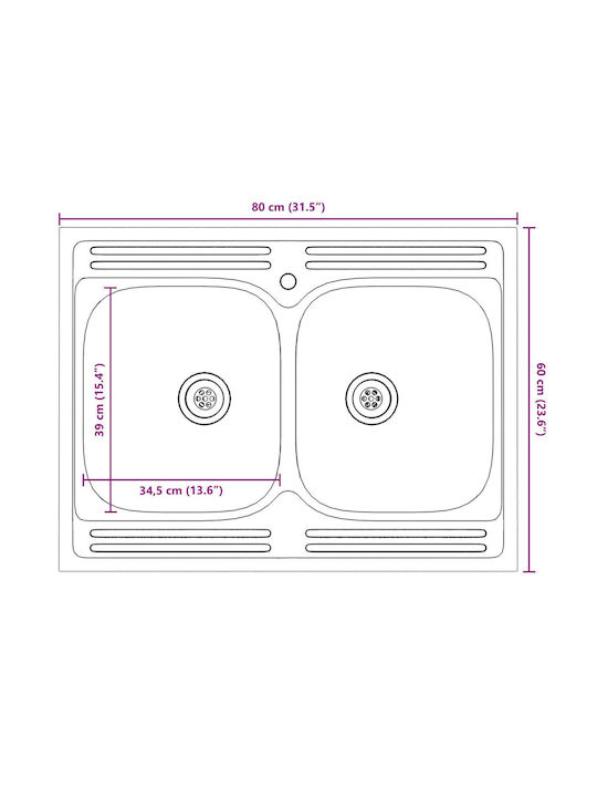 Kitchen Cabinet Set Wall & Floor Brown 80x46.5x81.5cm