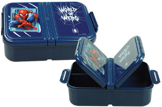 Gim Spiderman Plastic Kids' Food Container Spiderman Blue