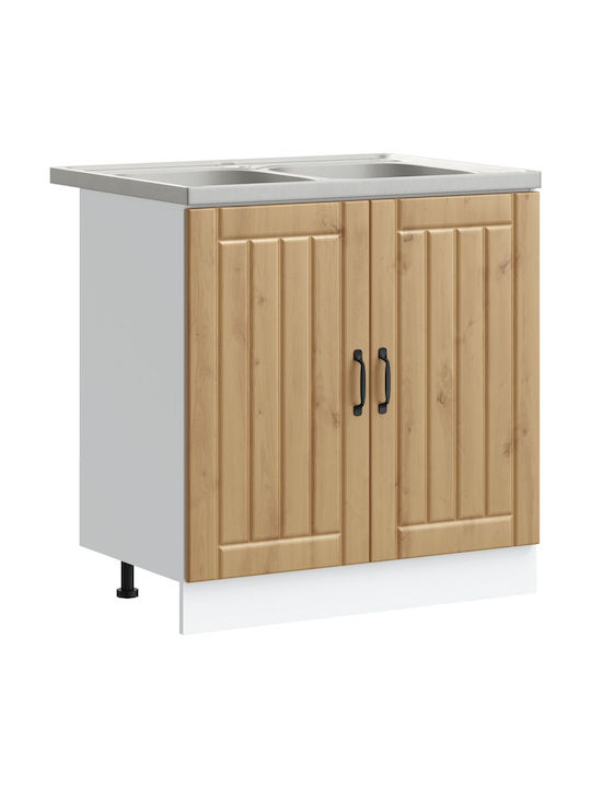 Kitchen Cabinet Set Wall & Floor Brown 80x46.5x81.5cm