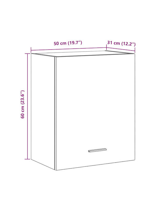 Kitchen Cabinet Set Wall & Floor Μαύρη Δρυς 100x31x60cm