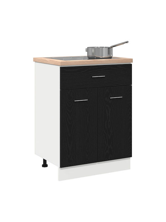 Επιδαπέδιο Ντουλάπι Μαύρο 60x46x81.5εκ.