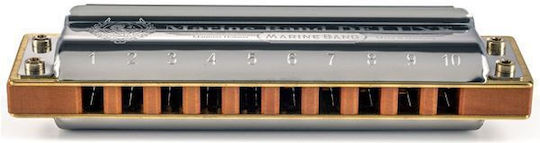 Hohner Harmonica Marine Band Deluxe Key of A (La) Major