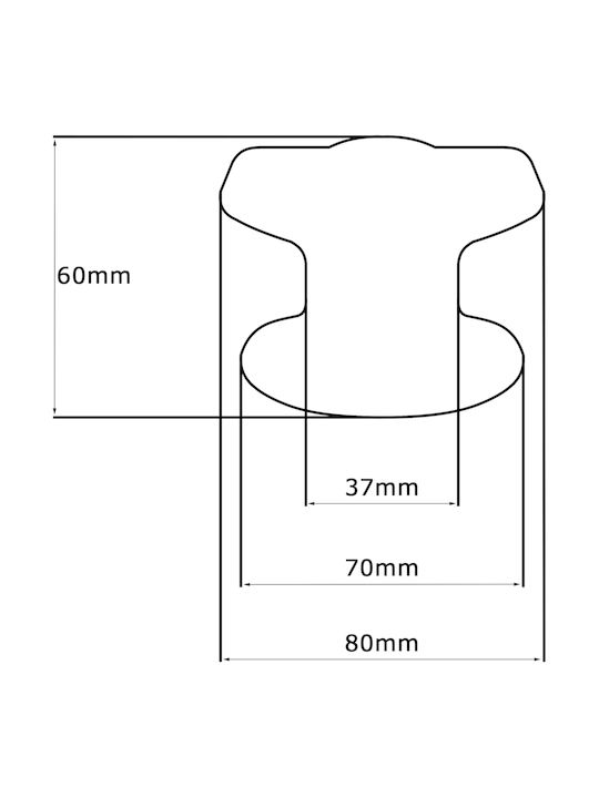 Saguatti Knob Front Door Polished Bronze