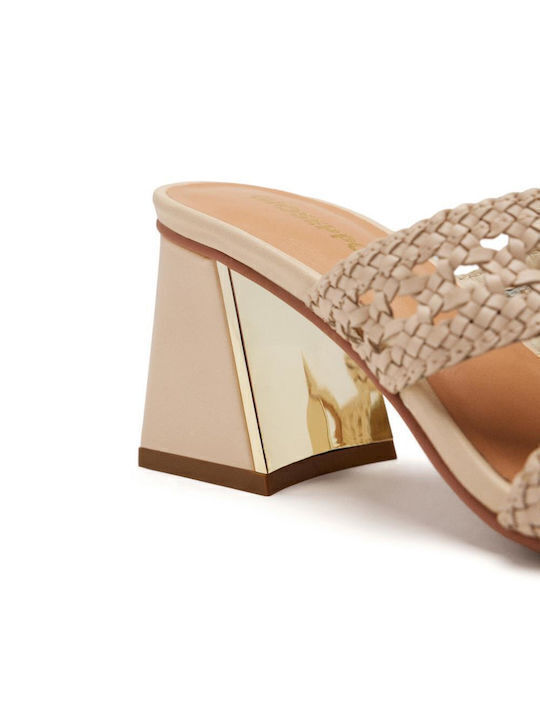 Leather Sandals Beige