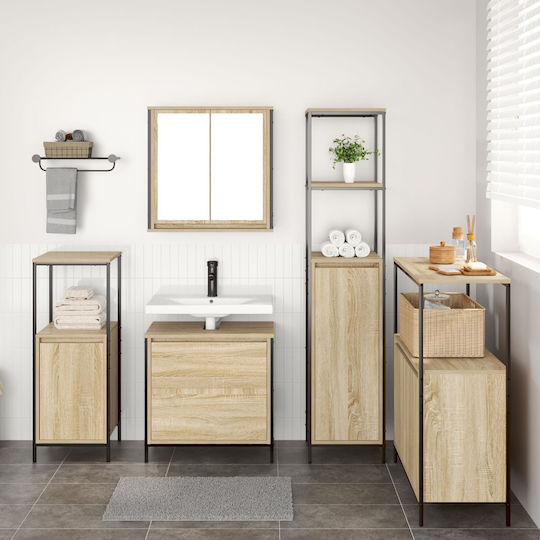 vidaXL Blat cu Lavoar Walnut